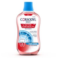 Corsodyl Active Gum Health, Daily Mouthwash, 500 ml