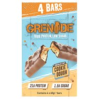 Grenade Chocolate Chip Cookie Dough Flavour Bars 4 x 60g