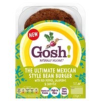 Gosh! The Ultimate Mexican Style Bean Burger with Red Pepper, Jalapenos & Chipotle 220g