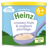 Heinz Creamy Fruit & Yoghurt Baby Food Porridge 6+ Months 220g