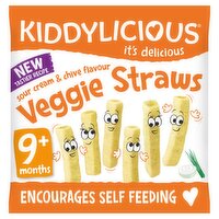 Kiddylicious Sour Cream & Chive Flavour Veggie Straws 9 Months+ 12g