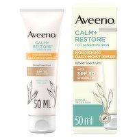 Aveeno Face CALM+RESTORE Nourishing Daily Moisturiser with Sheer Tint SPF30 50ml