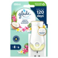 Glade Scented Oil Plug In Air Freshener Holder + Refill Tropical Blossoms 20ml