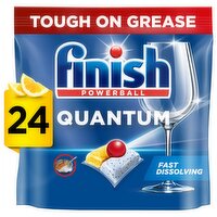 Finish Quantum All in One Dishwasher Tablets Lemon - 24 Tabs