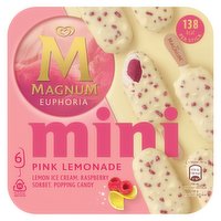 Magnum Mini Ice Cream Sticks Euphoria Pink Lemonade 6x 55 ml 