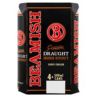 Beamish Genuine Draught Irish Stout 4 x 500 ml can 