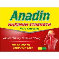 Anadin Maximum Strength Hard Capsules 12s