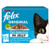 FELIX Original Fish Selection in Jelly Wet Cat Food 12x100g