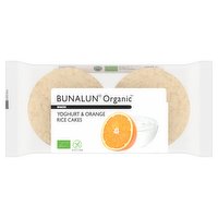 Bunalun Organic Snacks Yoghurt & Orange Rice Cakes 100g