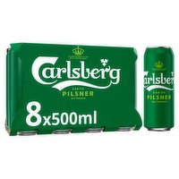 Carlsberg Danish Pilsner Beer 8 x 500ml Can