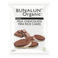 Bunalun Organic Snacks Milk Chocolate Mini Rice Cakes 60g