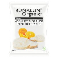 Bunalun Organic Mini Yoghurt & Orange Rice Cakes 60g