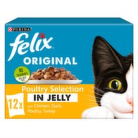 FELIX Cat Food Poultry Selection in Jelly 12 x 100g