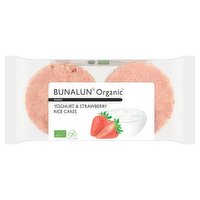 Bunalun Organic Snacks Yoghurt & Strawberry Rice Cakes 100g