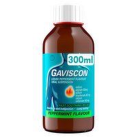 Gaviscon Liquid Peppermint Flavour Oral Suspension 300ml