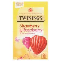 Twinings Strawberry & Raspberry 20 Single Tea Bags 40g