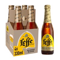 Leffe Blonde Abbey Beer Bottles 4 x 330ml