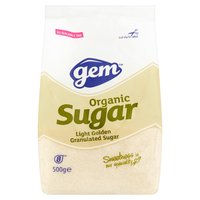 Gem Organic Light Golden Granulated Sugar 500g