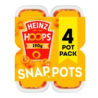 Heinz Spaghetti Hoops in Tomato Sauce Snap Pots 4 x 190g (760g)