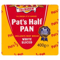 Pat the Baker Pat's Half Pan White Sliced Bread 400g