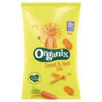 Organix Carrot Stix & Herb Toddler Snack Corn Puffs Multipack 4x15g