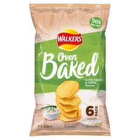 Walkers Oven Baked Sour Cream & Chive Multipack Snacks 6 x 25g