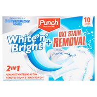 Punch 2in1 White 'n' Bright + Oxi Stain Removal 10 x 30g (300g)