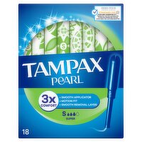 Tampax Pearl Super Tampons With Applicator X 18