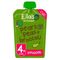 Ella's Kitchen Organic Pears, Peas and Broccoli Baby Food Pouch 4+ Months 120g
