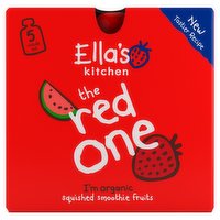 Ella's Kitchen Organic The Red One Smoothie Multipack Baby Food Pouch 6+ Months 5x90g