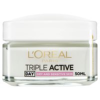 L'Oreal Paris Triple Active Day Moisturiser Dry and Sensitive Skin 50ml