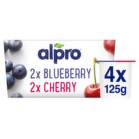 Alpro Blueberry & Cherry Yoghurt Alternative 4x125g