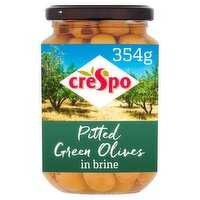 Crespo Pitted Green Olives in Brine 354g