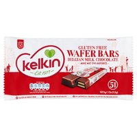 Kelkin Gluten Free Wafer Bars Belgian Milk Chocolate 5 x 21.5g (107.5g)