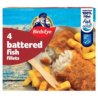 Birds Eye 4 Battered Fish Fillets 400g