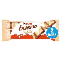Kinder Bueno White Chocolate & Hazelnut Wafer Biscuit Snack Bar 39g