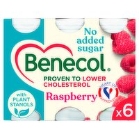 Benecol No Added Sugar Raspberry Yogurt Drink 6 x 67.5g (405g)