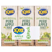 Sqeez Pure Apple Juice 3 x 200ml