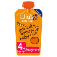 Ella's Kitchen Organic Apricot and Banana Baby Rice Baby Food Pouch 4+ Months 120g