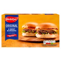 Birds Eye 8 Original Beef Burgers with Onion 454g