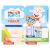 Munch Bunch Double Up Fromage Frais Strawberry Banana 4 x 85g (340g)