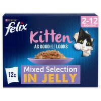 FELIX As Good As it Looks Kitten Mixed in Jelly Wet Cat Food 12x100g