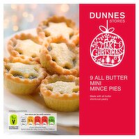 Dunnes Stores 9 All Butter Mini Mince Pies 201g