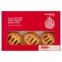 Dunnes Stores Make Christmas 6 All Butter Puff Pastry Mince Pies 300g