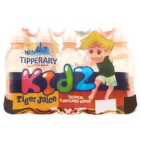 Tipperary Kidz Pure Irish Water Tiger Juice Tropical Flavoured Water 10 x 250ml