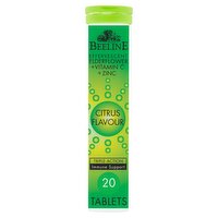 Beeline Effervescent Elderflower + Vitamin C + Zinc Citrus Flavour 20 Tablets