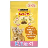 Go-Cat® Junior with Chicken and Turkey mix with Milk Dry Cat Food 2kg