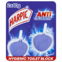 Harpic Hygienic Toilet Rim Block Twin Pack - Anti Limescale