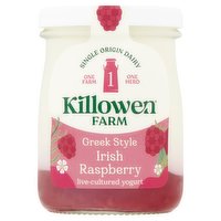 Killowen Farm Greek Style Irish Raspberry Live-Cultured Yogurt 140g