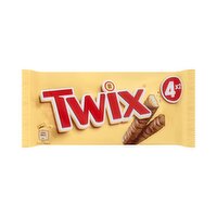 Twix Caramel & Milk Chocolate Fingers Twin Biscuit Snack Bars Multipack 4 x 40g